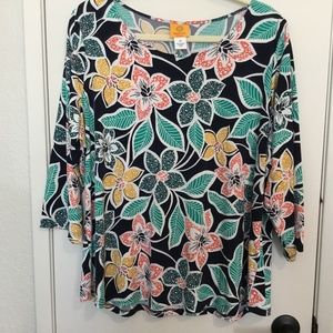 RUBY ROAD WOMAN 3/4 sleeve blouse size 1X
